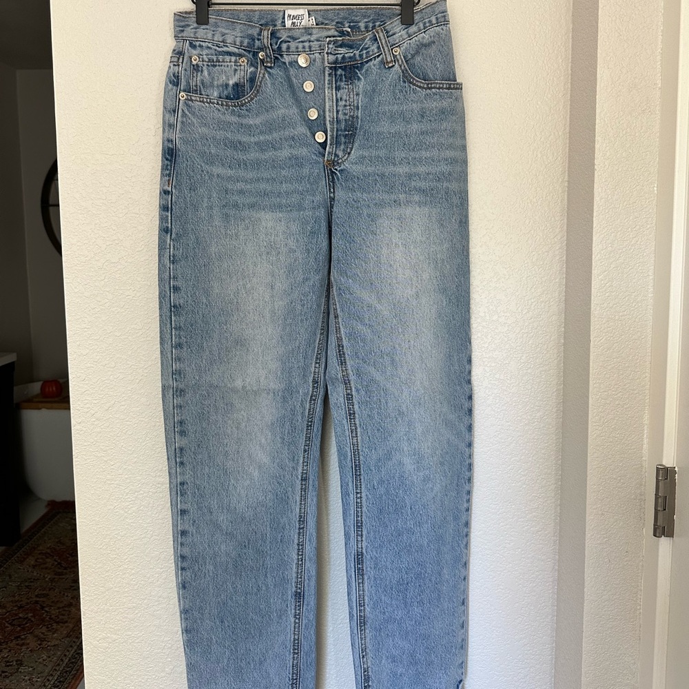 Princess Polly asymmetrical jeans